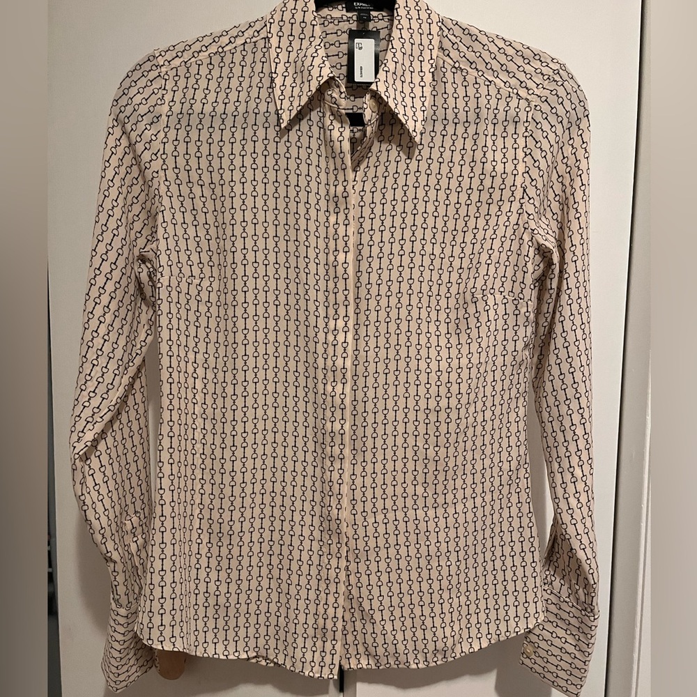 Express equestrian long sleeve blouse size XS